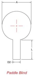 Paddle Blind schematic for Dimensions