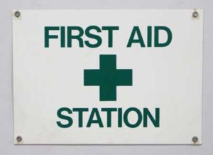 First aid station sign Sure Flow