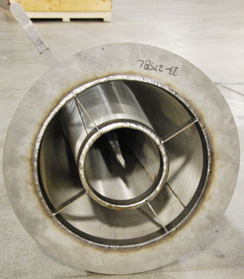 Inside of 20 inch CS300 reverse cone strainer