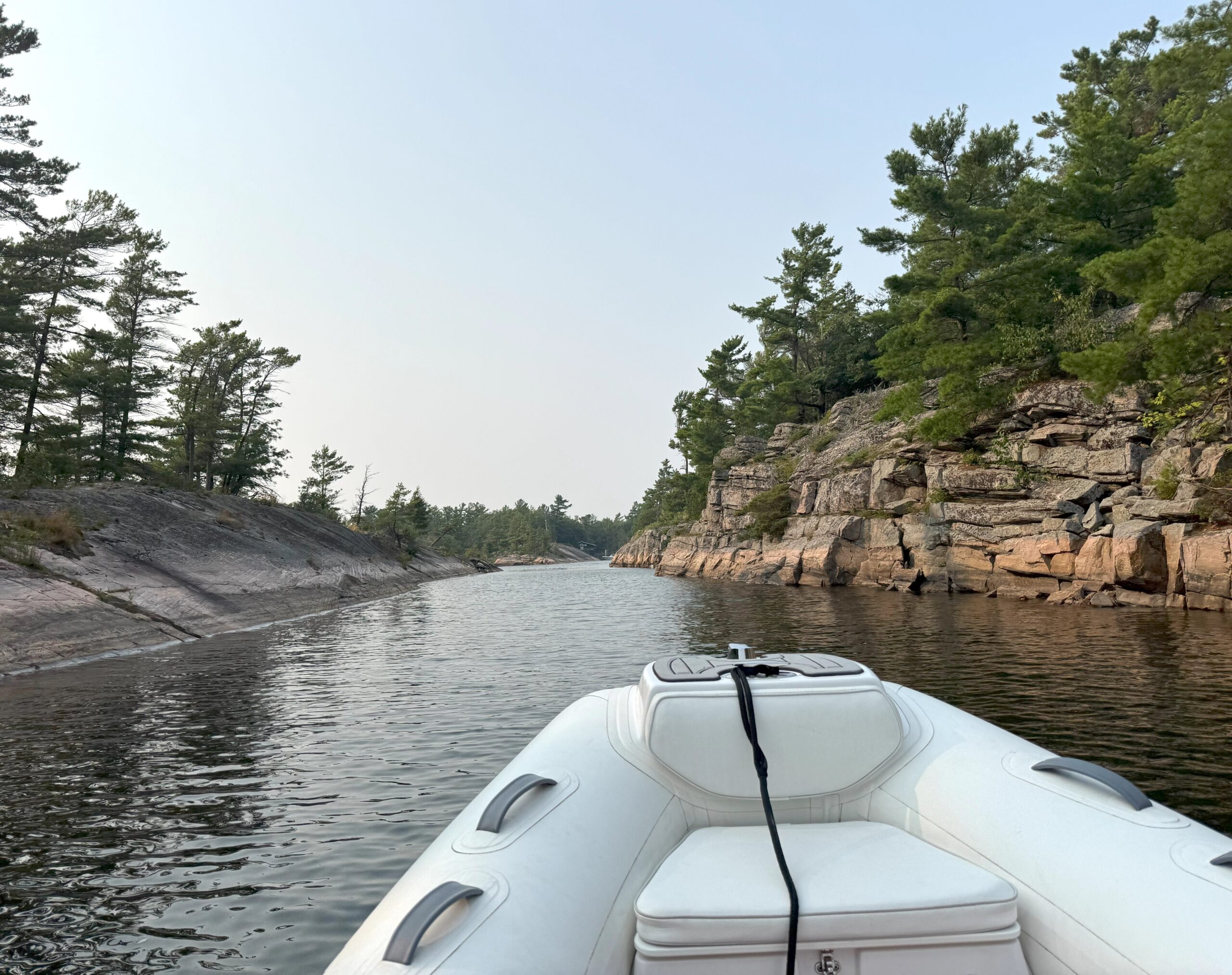 Georgian Bay channel on the boat
